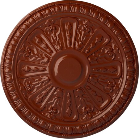 Ekena Millwork Raymond Ceiling Medallion (Fits Canopies up to 5 3/8"), Hand-Painted Firebrick, 18"OD x 1 1/4"P CM18RA2FIF